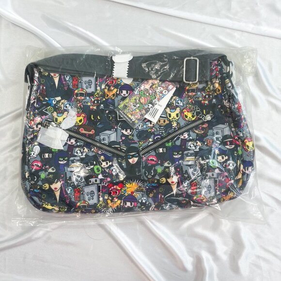 2014 Tokidoki Robbery Messenger Laptop Ipad Crossbody Bag Purse Royal Pride NWT - Picture 8 of 9